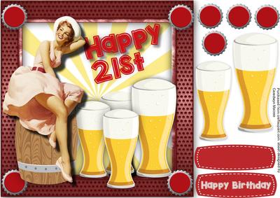 Pin-ups and Beer , Enjoy Your 21st Birthday 