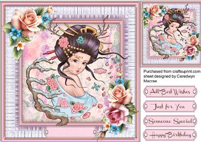 Beautiful Blossom Girl with Roses 