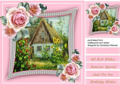 Lovely Woodcutter's Cottage and Roses 