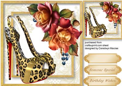 Lovely Golden Shoes and Roses 