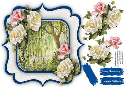 Lovely Shaped Card with Roses