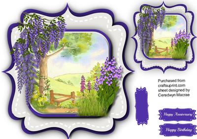 Beautful Wisteria and Foxgloves