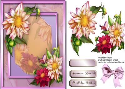 A5 Lovely Dhalia's for Someone Special