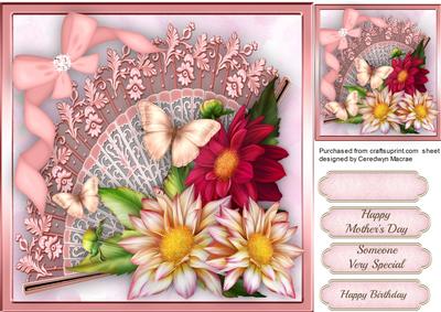 Lovely Fam with Dahlia's and Butterflys