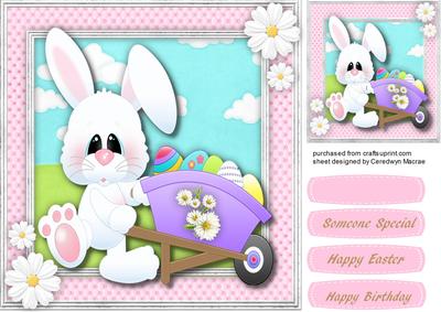 White Rabbit with a Barrow Load of Eggs