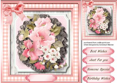 Lovely Flowers in a Ornate Frame 