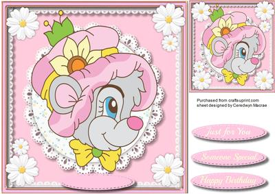 Lovely Daisy Mouse in Her Pink Hat , 1