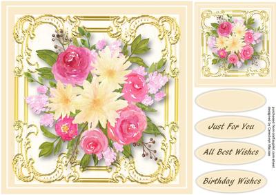 Beautiful Water Coloured Mixed Flowers
