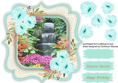 Lovely Shaped Card with Garden Feature 