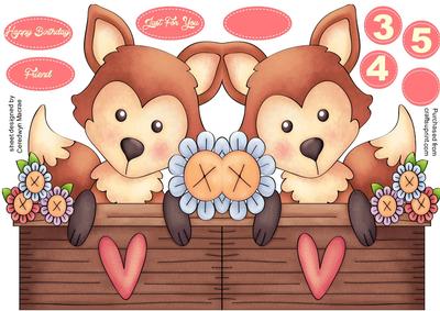 Print, Cut, and Fold Foxy -fox 