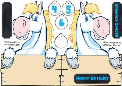 Print, Cut, and Fold , Have a Hehaw Birthday 