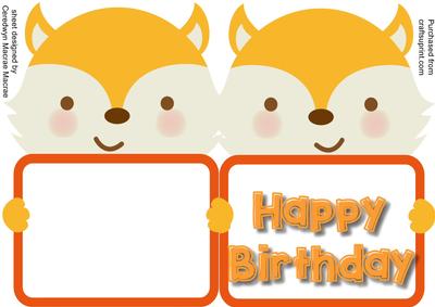Ptint, Cut, and Fold, Foxy - Fox's Birthday