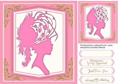 Lovely Silhouette Lady in Pink