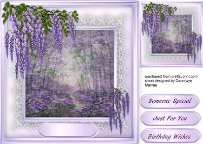 Beautiful Wisteria and Lavender Scene 