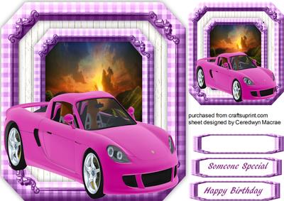 Lovely Sunset and Lilac Car