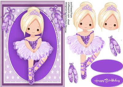 Lovely Blond Ballerina in Lilac