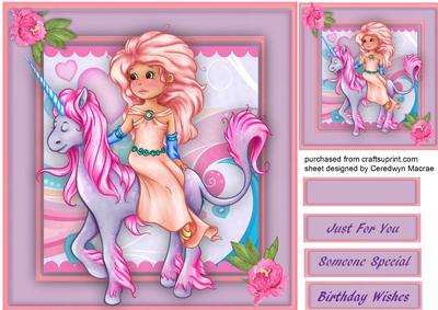 Beautiful Princess and Unicorn 