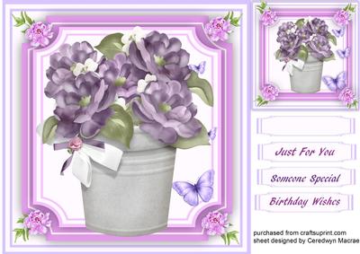 Lovely Lilac Flowers in a Tub 