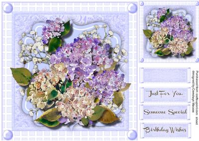Beautiful Painted Vintage Hydrangea 