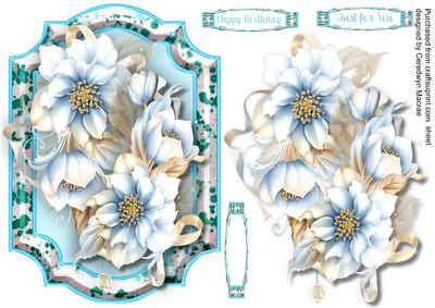 Beautiful Frosted Roses in a Bracket Frame 