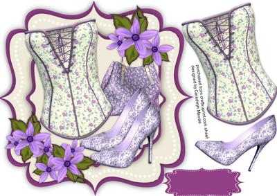 Lovely Card with Shoes and Bag ,1