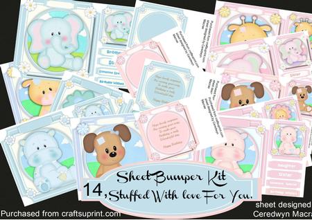 14, Sheet Bumper Kit, Stuffed with Love for You