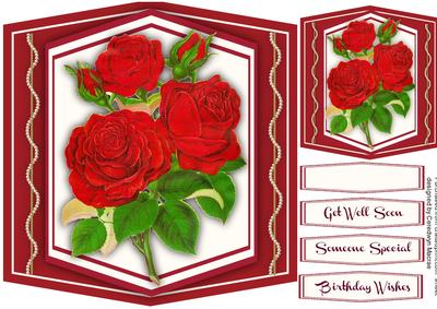 Beautiful Red Roses and Pearls 