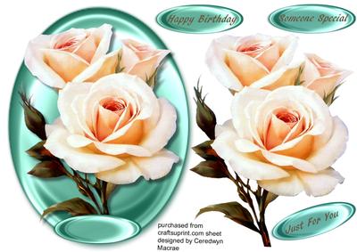 Lovely Pink Tinged Rose Topper 