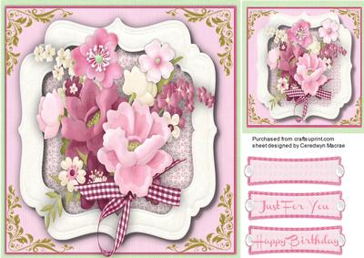 Lovely Roses in a Bracket Frame 