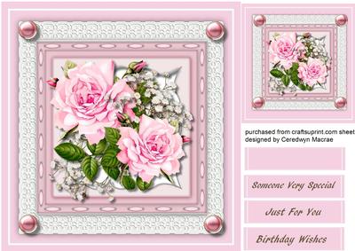 Pink Roses and Baby's Breath