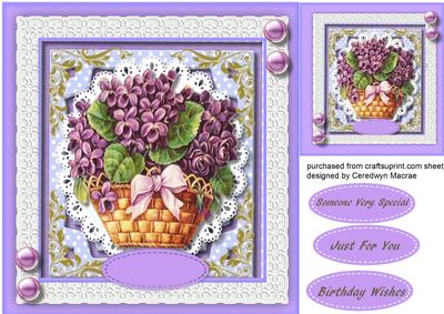 Beautiful Basket of Violets 