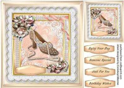 Lovely Vintage Shoe with Pearls 