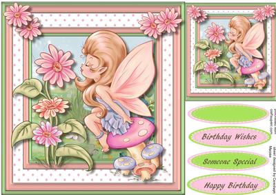 Flower Fairy on a Toadstool