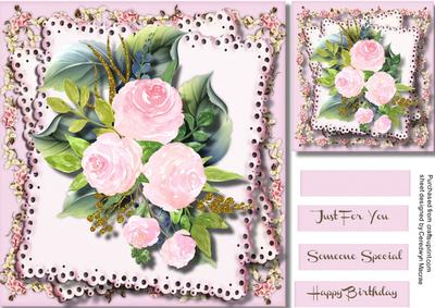 Beautiful Pink Water Coloured Roses 