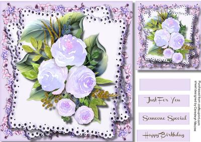 Beautiful Water Coloured Lilac Roses 