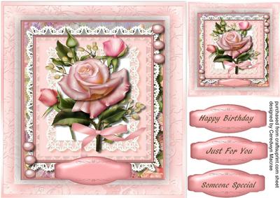 Lovely Roses on a Lace Mat