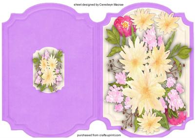 Print, Cut, and Fold, Yellow Flowers 