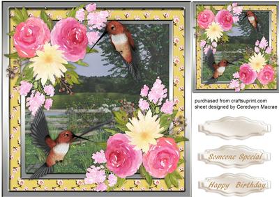 Beautiful Flowers and Humming Birds 