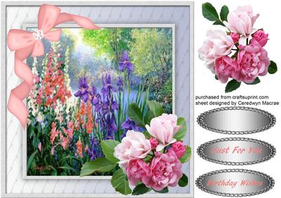Beautiful Summer Scene and Roses 
