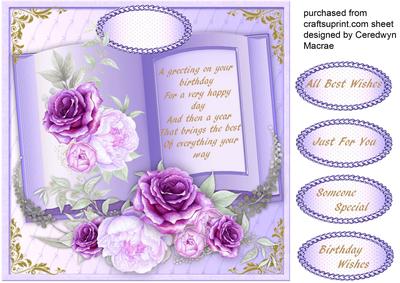 Beautiful Lilac Birthday Book 
