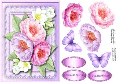 A5 Beautiful Roses and Apple Blossom 