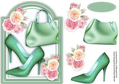 Lovely Green Shoes and Bag 