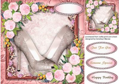 Beautiful Shoes and Pink Roses 