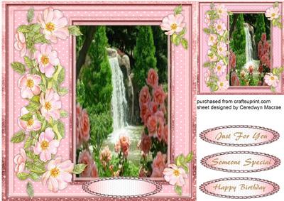Beautiful Apple Blosson and Waterfall