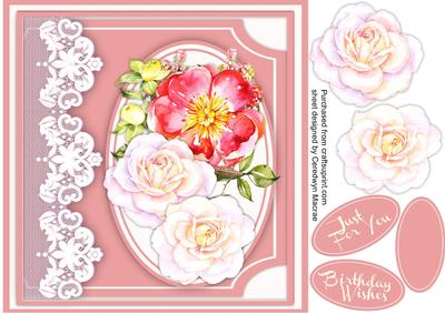 8x8 Lovely Roses and Lace 