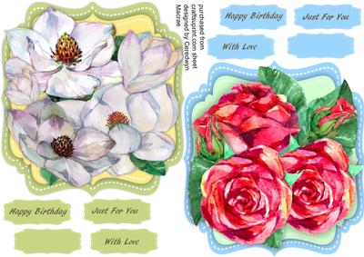 Lovely Toppers with Magnolias and Roses 