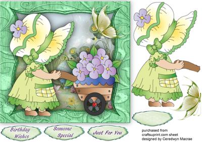 Little Gardening Bonnet Girl