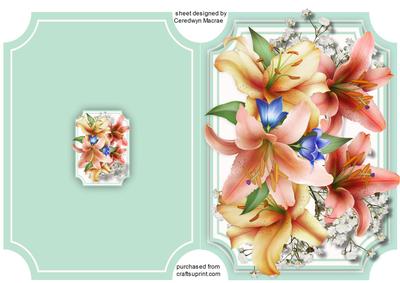 Print, Cut, and Fold , Beautiful Downton Lillies 