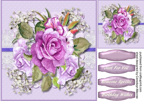 Beautiful Roses on Lace 3, 