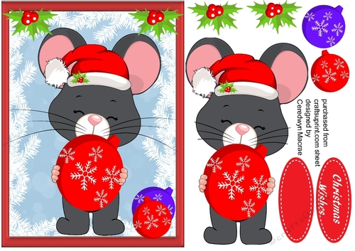 Cute Christmas Mouse, 